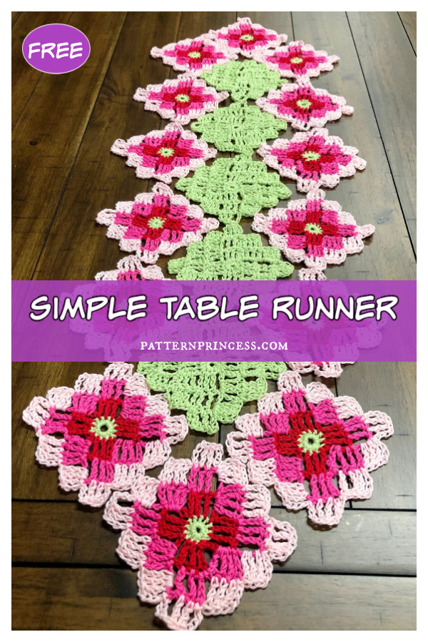 Simple Table Runner Free Crochet Pattern