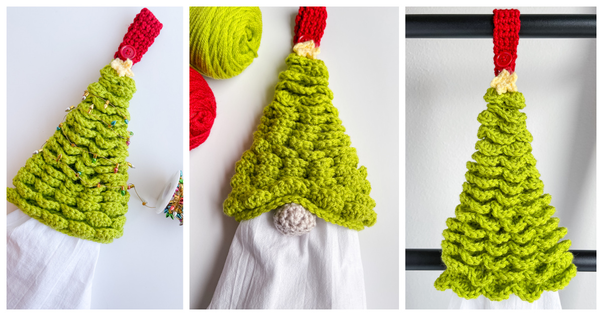 Christmas Tree Towel Topper Free Crochet Pattern