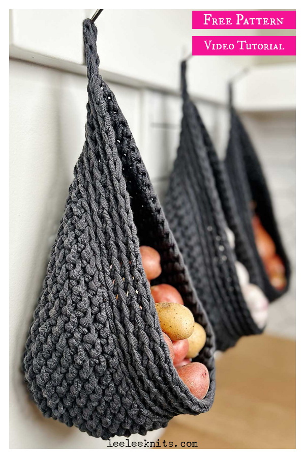 Hanging Baskets Free Crochet Pattern and Video Tutorial