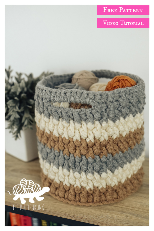 Country Cottage Basket Free Crochet Pattern and Video Tutorial