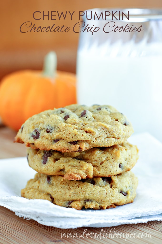 Chewy Pumpkin Chocolate Chip Cookies Let's Dish Recipes