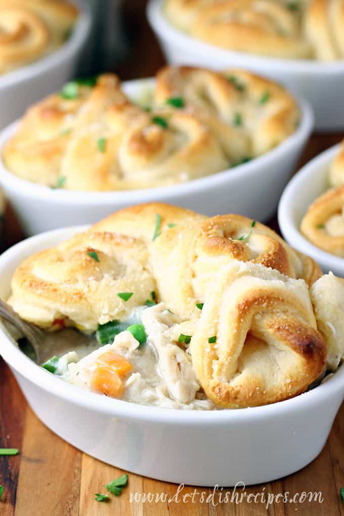 Crescent Topped Chicken Pot Pies Let's Dish Recipes