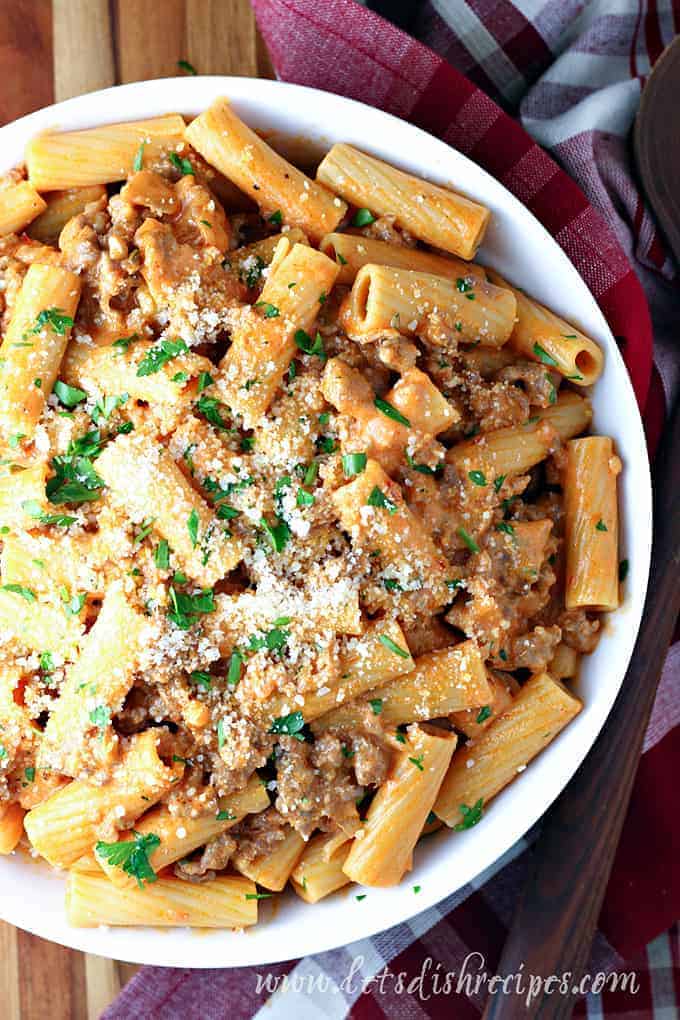 Creamy Sausage Rigatoni Let's Dish Recipes