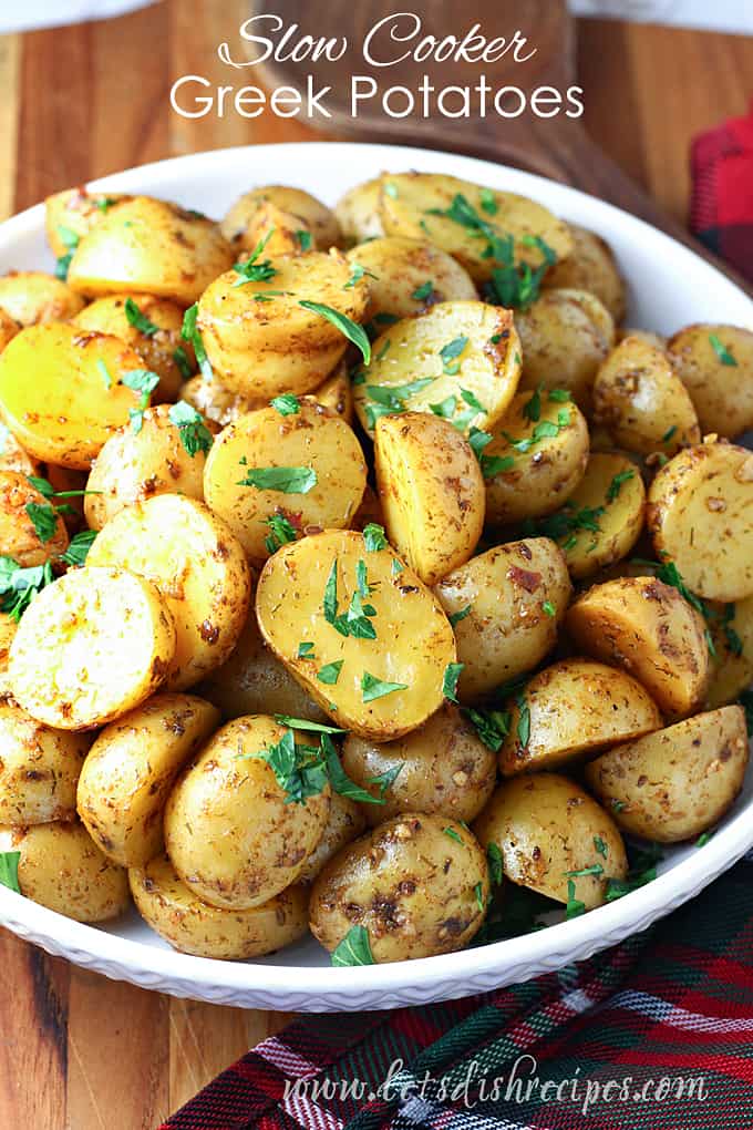 Slow Cooker Greek Potatoes Let's Dish Recipes