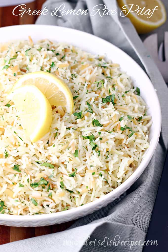Greek Lemon Rice Pilaf Let's Dish Recipes