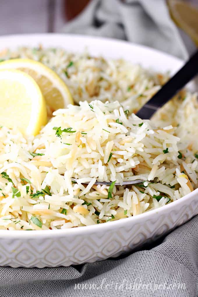 Greek Lemon Rice Pilaf Let's Dish Recipes