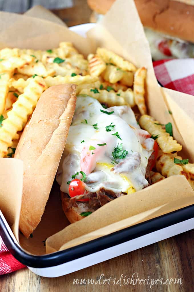 Slow Cooker Cheese Steak Sandwiches Let's Dish Recipes