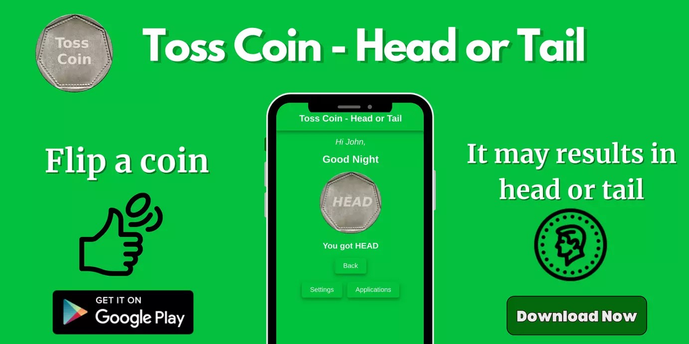 Toss Coin Head or Tail Letsdosimple