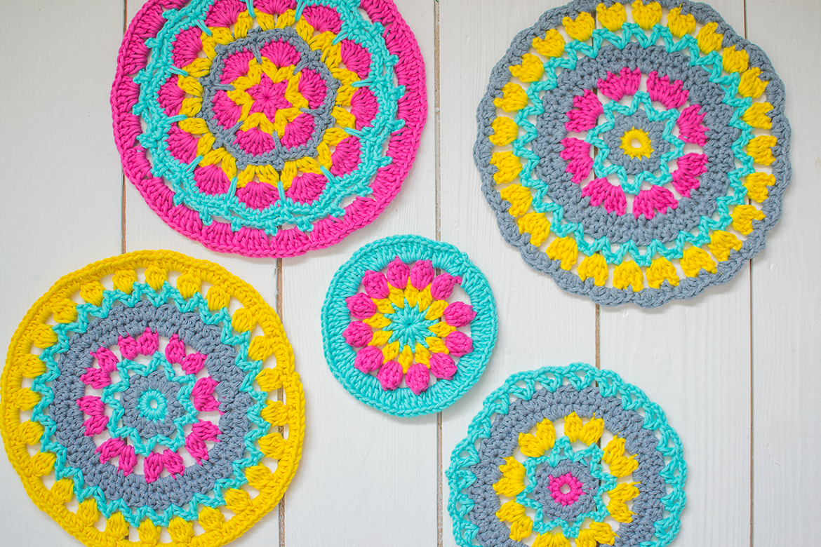 Bright And Colorful Crochet Mandala Window Blind Let's Do Something