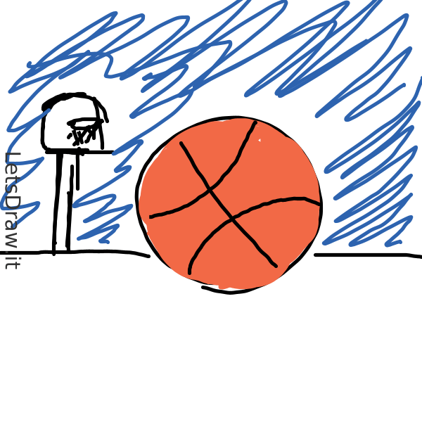 How to draw Basketball / 1uwxdmfyk.png / LetsDrawIt