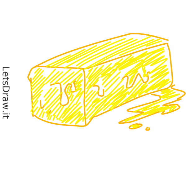 How to draw stick of butter / 3w7icu3ca.png / LetsDrawIt