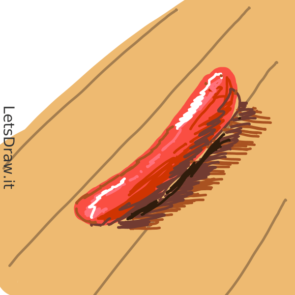 How to draw sausagemeat / LetsDrawIt