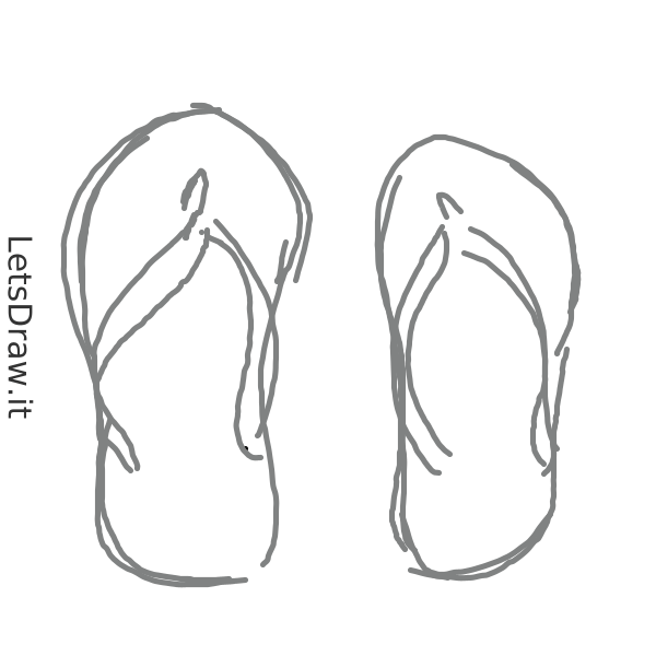 How to draw Flipflops / Learn to draw from other LetsdrawIt players