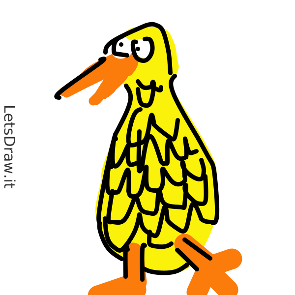 How to draw big bird / LetsDrawIt