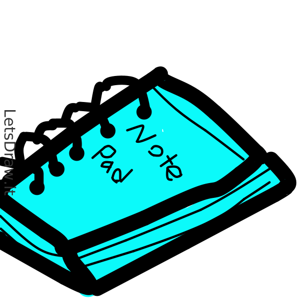 How to draw notepad / c1irpsnny.png / LetsDrawIt
