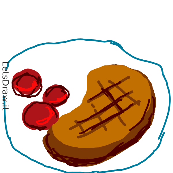 How to draw meat / da6ttg8h4.png / LetsDrawIt