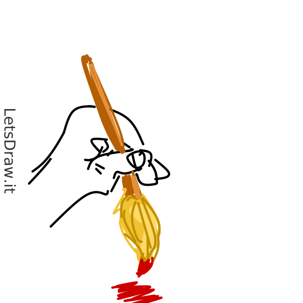 How to draw paint brush / LetsDrawIt