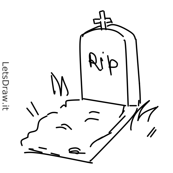 Como dibujar tumba / Aprende a dibujar de otros artistas de Letsdraw.it