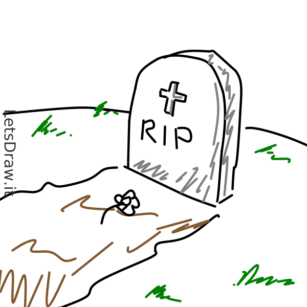 Como dibujar tumba / Aprende a dibujar de otros artistas de Letsdraw.it