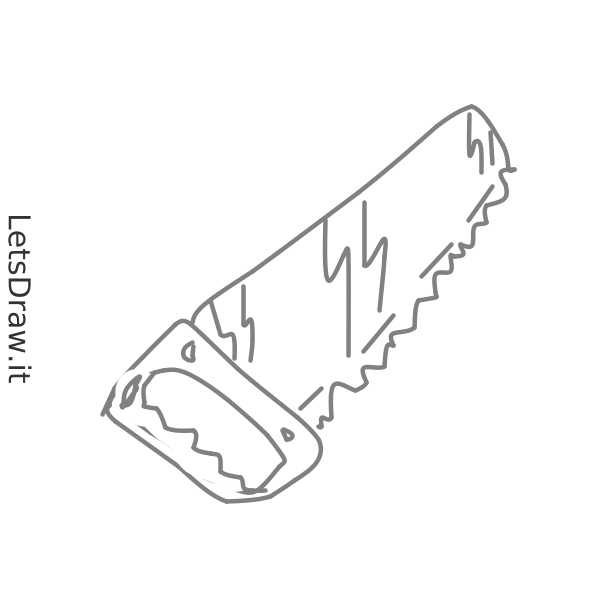 How to draw Hand saw / LetsDrawIt