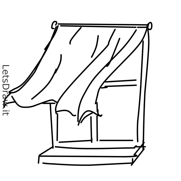 How to draw curtain / LetsDrawIt