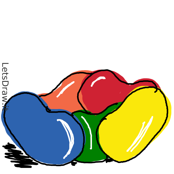 How to draw jelly beans / rctpjsbrt.png / LetsDrawIt
