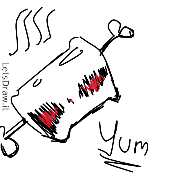 How to draw meat / tjt5bsirx.png / LetsDrawIt