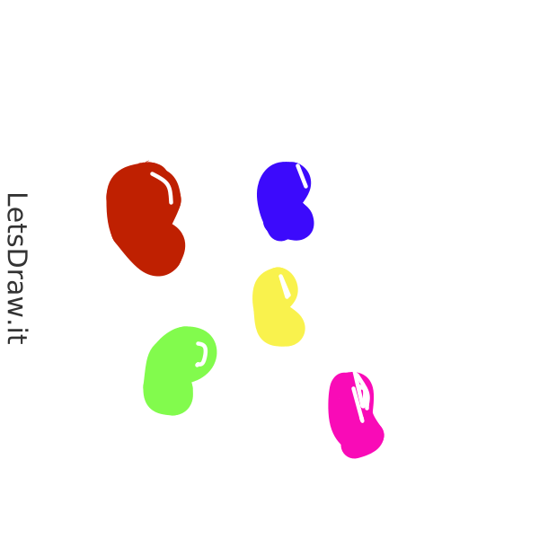 How to draw jelly beans / LetsDrawIt