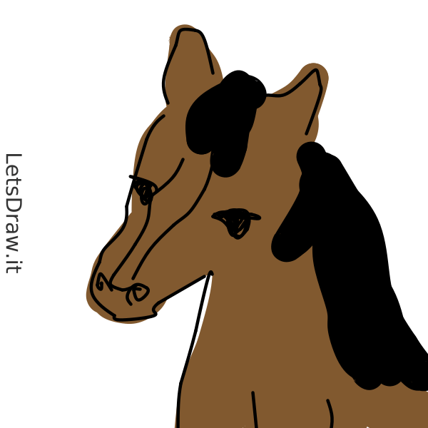 How to draw horse / wys1rzpud.png / LetsDrawIt