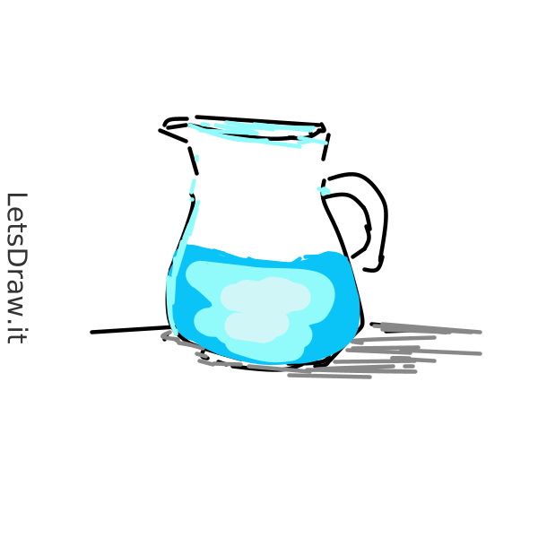 How to draw water jug / LetsDrawIt
