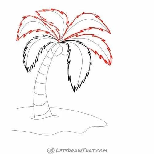 How to Draw a Palm Tree Easy Awesome Palm Tree Drawing
