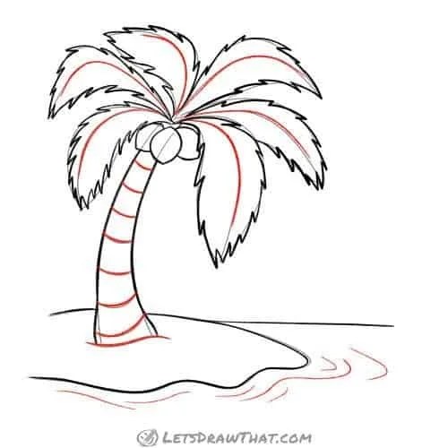 How to Draw a Palm Tree Easy Awesome Palm Tree Drawing