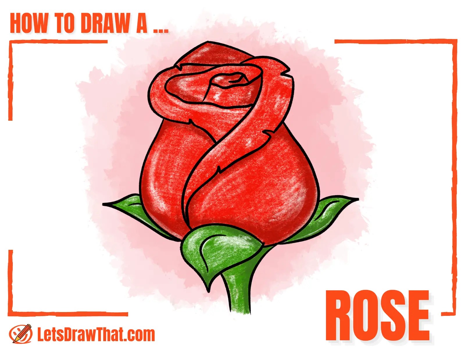 How to draw a rose easy stepbystep rose drawing