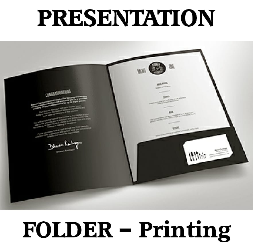 Presentation Folders With Business Card Slot Let's Edit