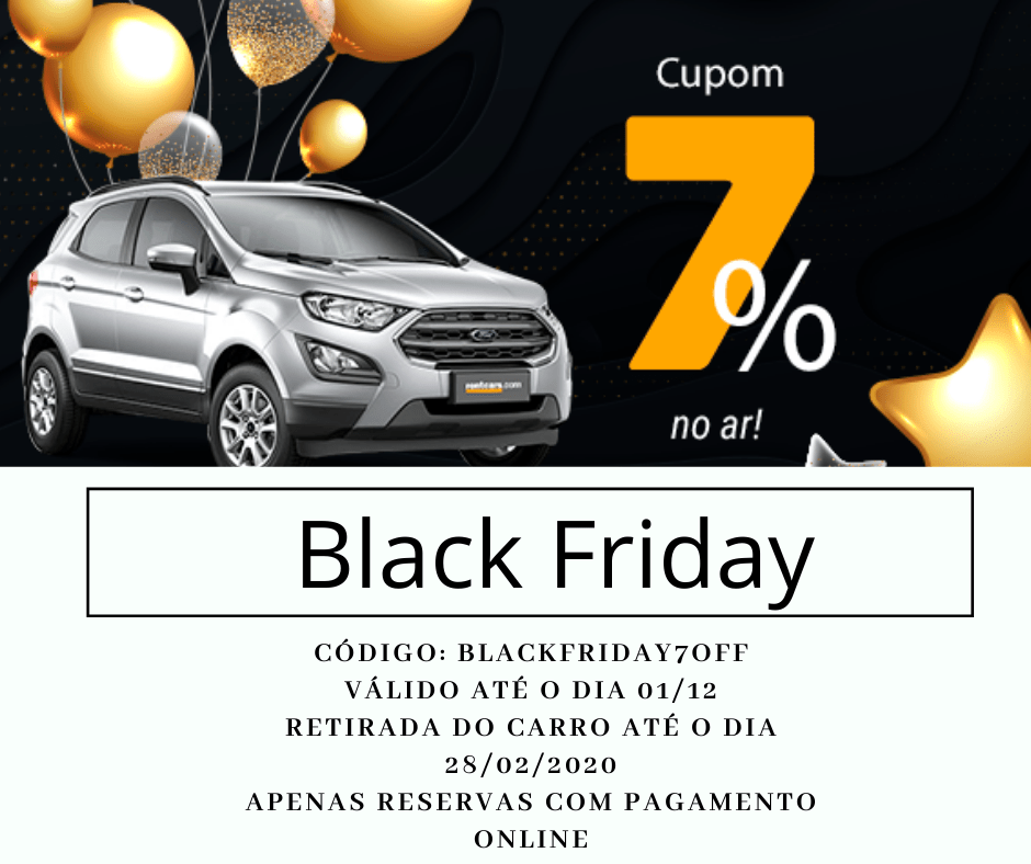 cupom desconto rent cars black friday Let's Fly Away