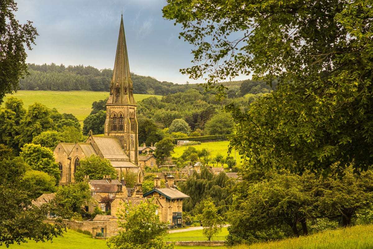 Edensor Beautiful Peak District village in Chatsworth Estate