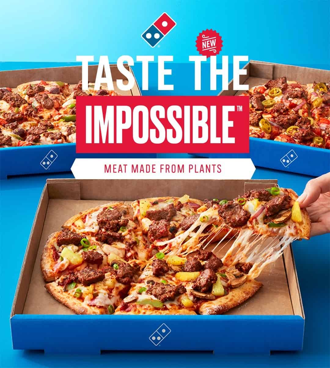Impossible at Dominos Pizza launch in Australia Let's Go Vegan!