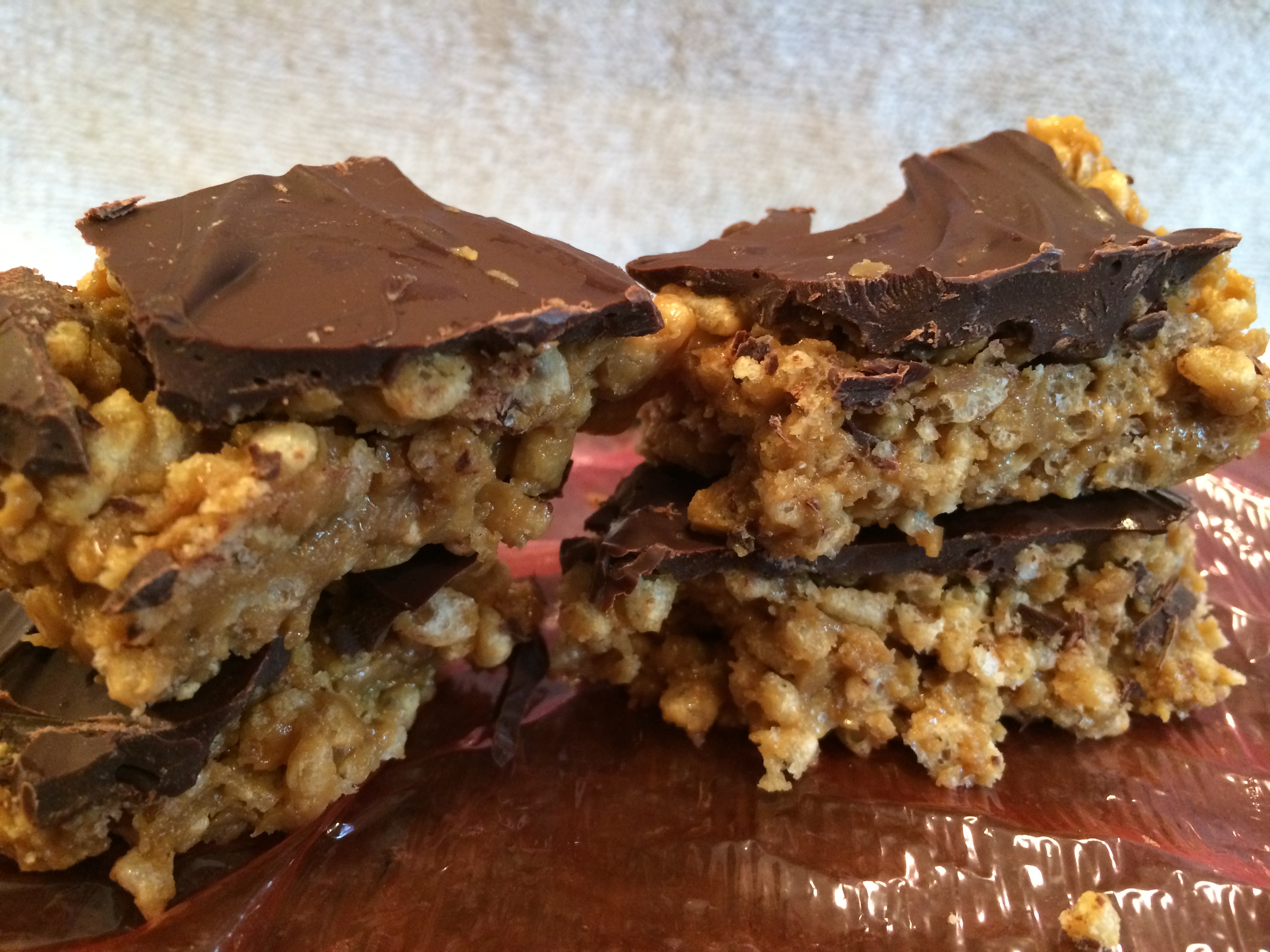 No Bake Protein Packed Rice Crispy Bars Let's Have Mixture