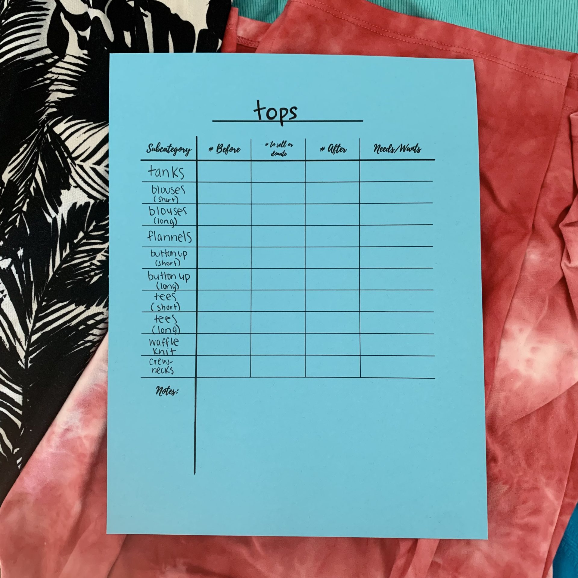 Closet Decluttering, Inventory Tips & Printable Let's Live and Learn