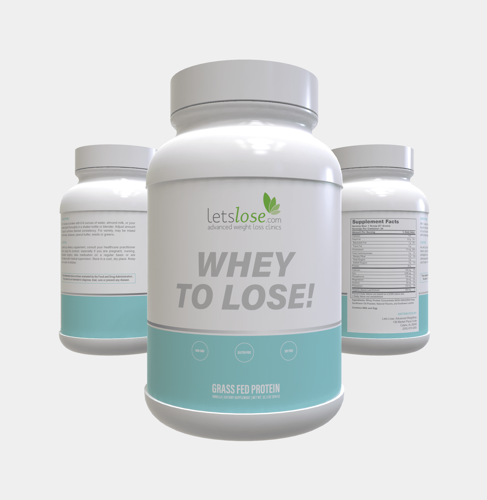 Whey To Lose! Clean, Grass Fed, Whey Protein Powder LetsLose Advanced