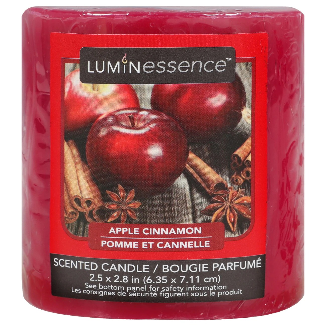 Luminessence AppleCinnamon Scented Pillar Candles Let's Make It Elegant