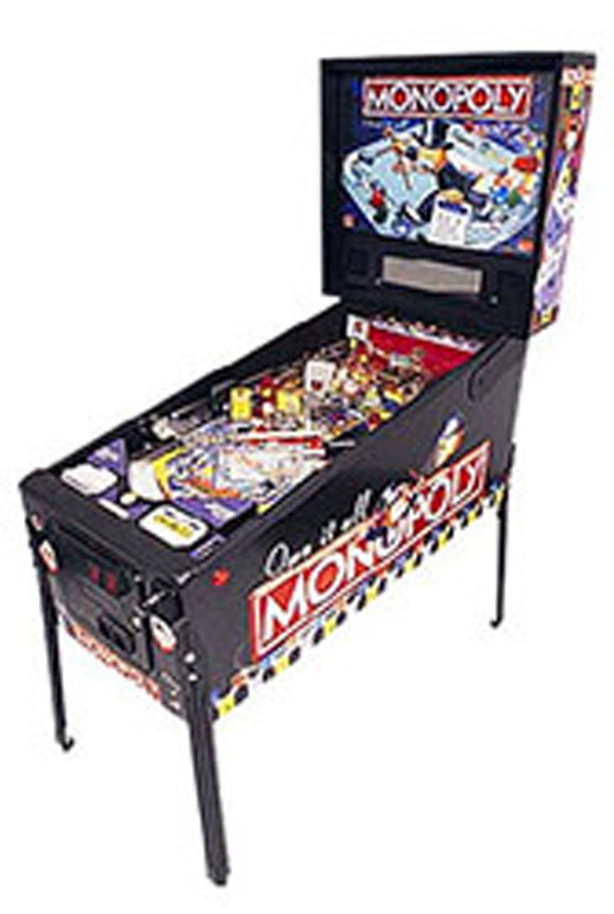 Monopoly Pinball Machine Rental Arcade Games Lets Party