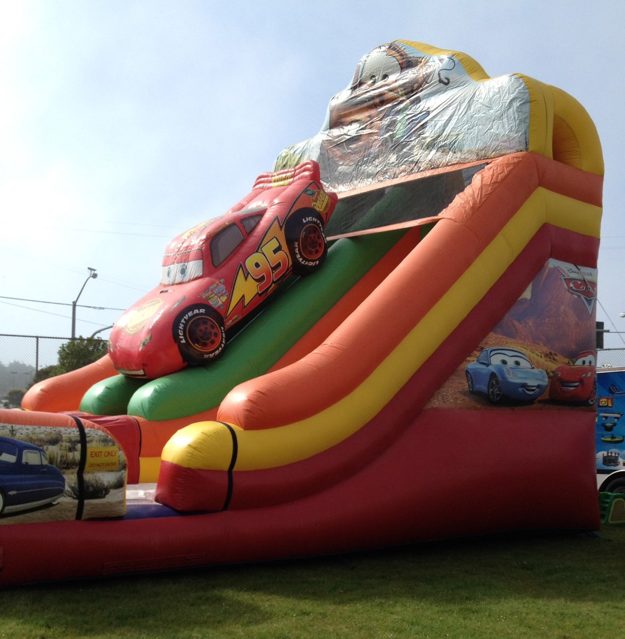 22ft Cars Inflatable Slide Lets Party