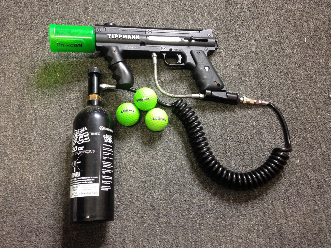 Inflatable Bazooka Ball Shooting Gallery Lets Party