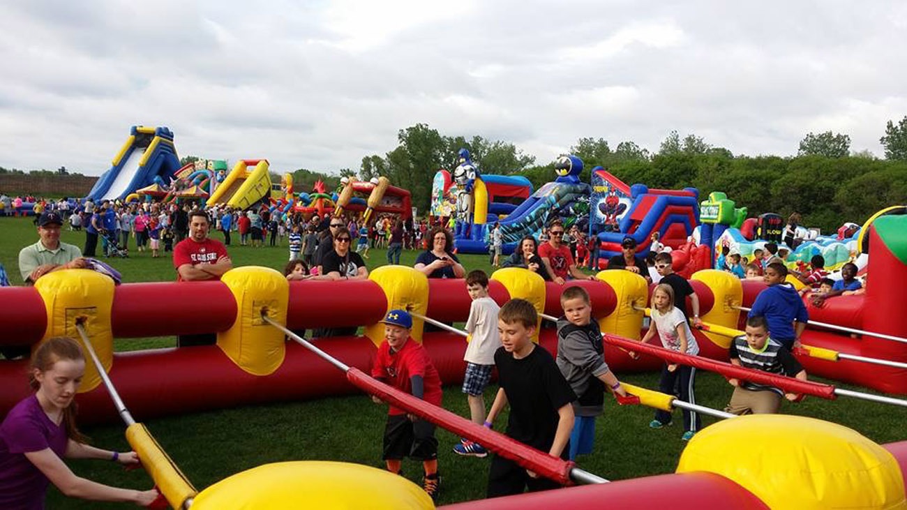 LifeSize Human Foosball Rental Inflatable Party Games Let's Party