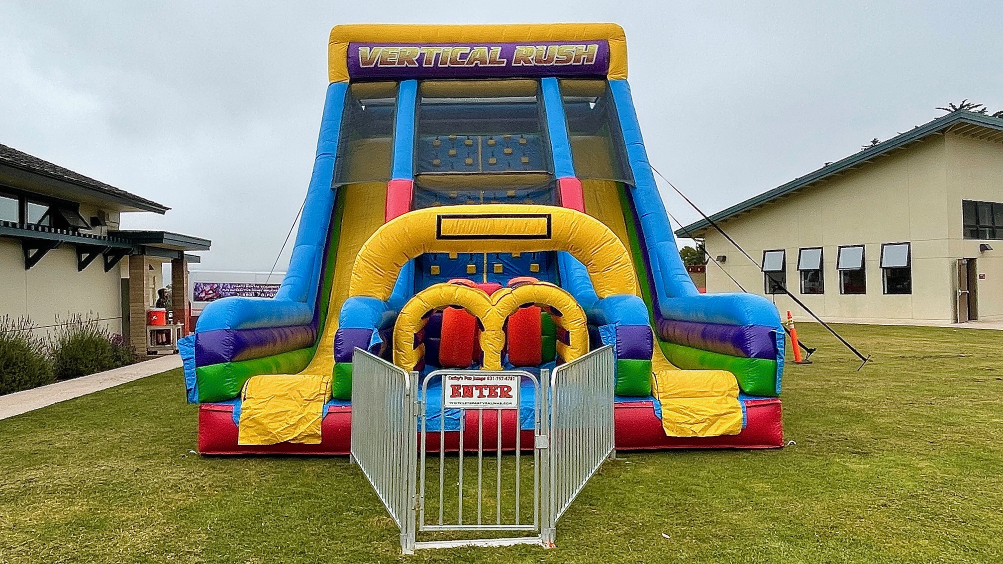 Vertical Rush Inflatable Obstacle Course Inflatable Slides Lets Party