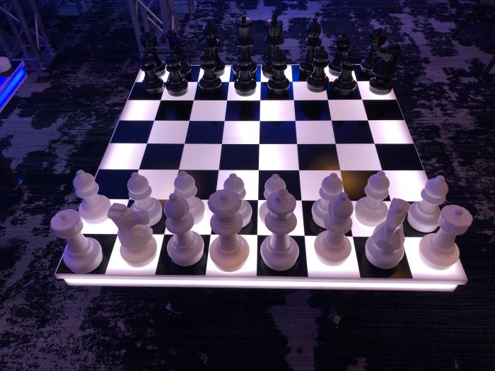 Giant LED Chess Board Game Rental Lets Party