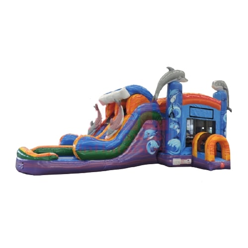 Dolphin Water Slide Jump House Inflatable Ocean Themed Party Rental