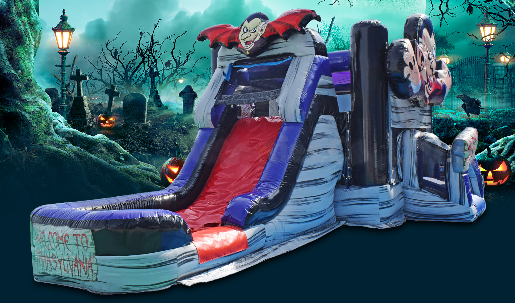 Dracula Halloween Bounce Slide / Halloween Inflatable Rentals Bay Area