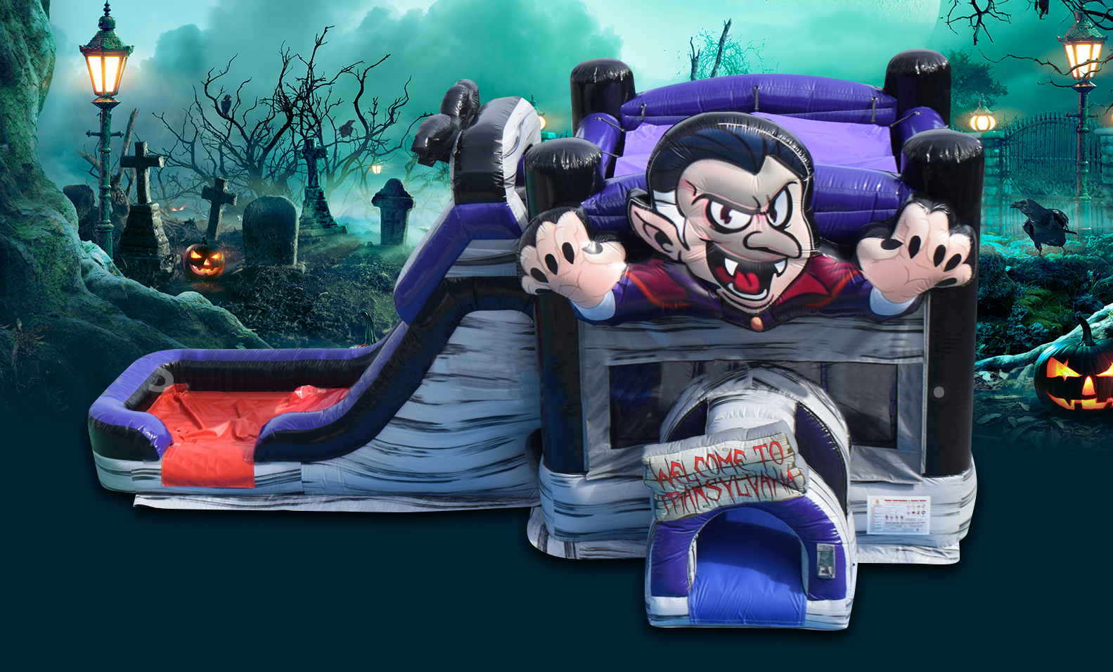 Dracula Halloween Bounce Slide / Halloween Inflatable Rentals Bay Area